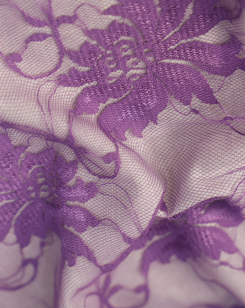 POLYESTER FLORAL DESIGN NET LACE FABRIC