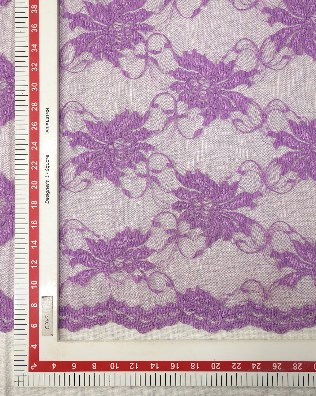 POLYESTER FLORAL DESIGN NET LACE FABRIC