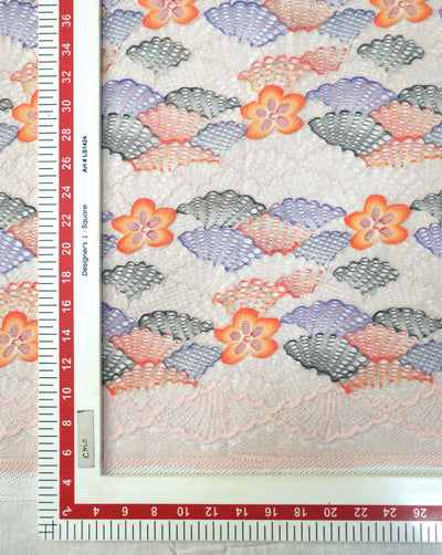 MULTICOLOR POLYESTER JACQUARD LACE FABRIC