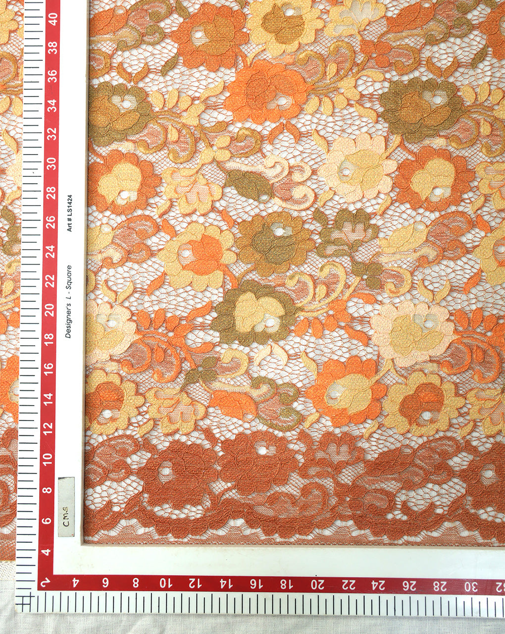 MULTICOLOR FLORAL DESIGN POLYESTER JACQUARD LACE FABRIC