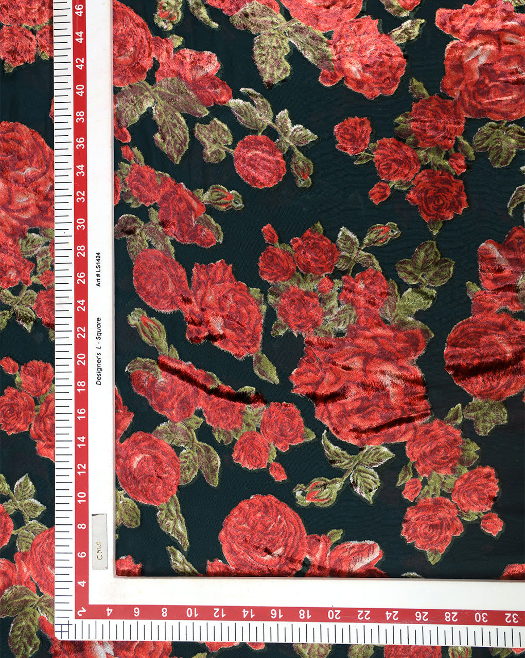 FLORAL PATTERN POLYESTER BRASSO VELVET FABRIC