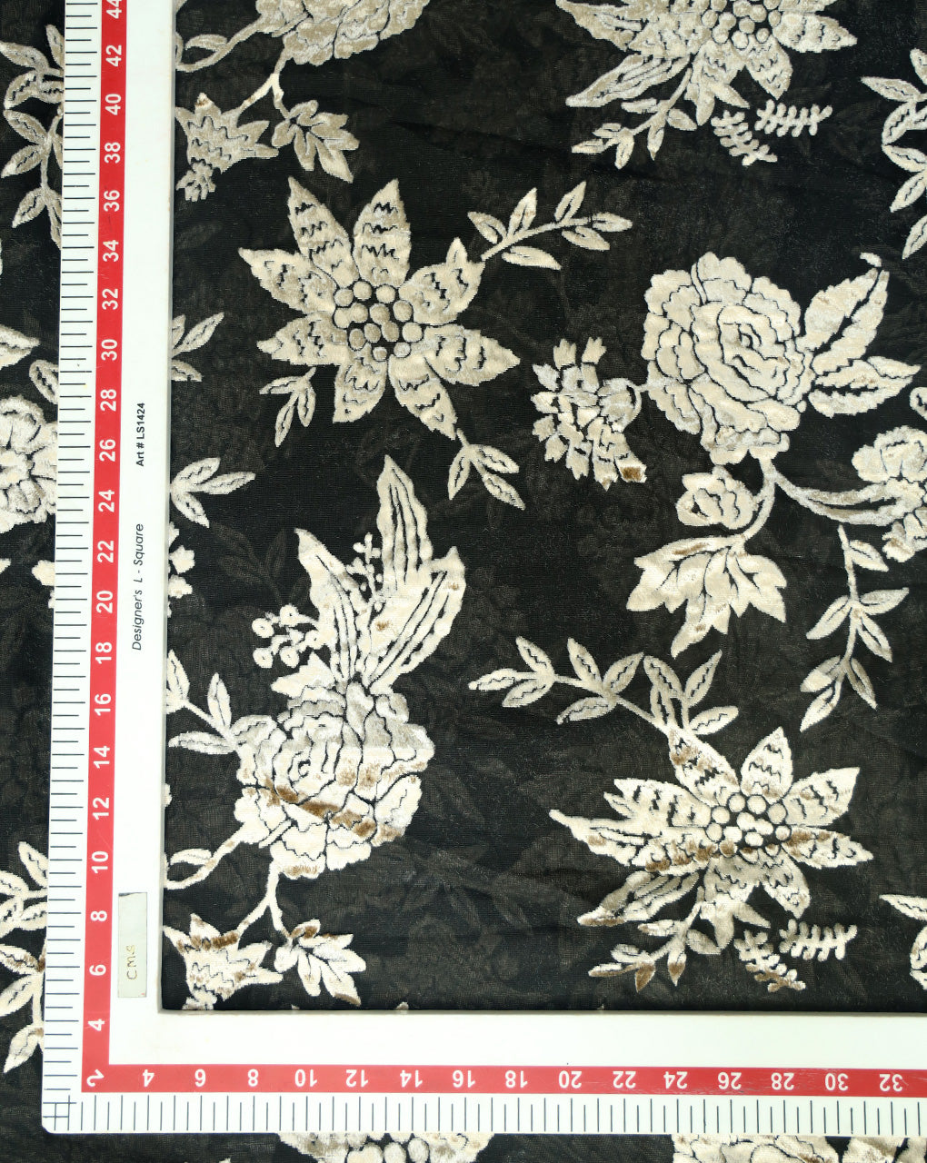 FLORAL PATTERN POLYESTER BRASSO VELVET FABRIC