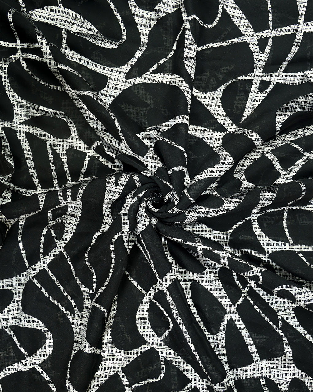 ABSTRACT PATTERN POLYESTER BRASSO VELVET FABRIC