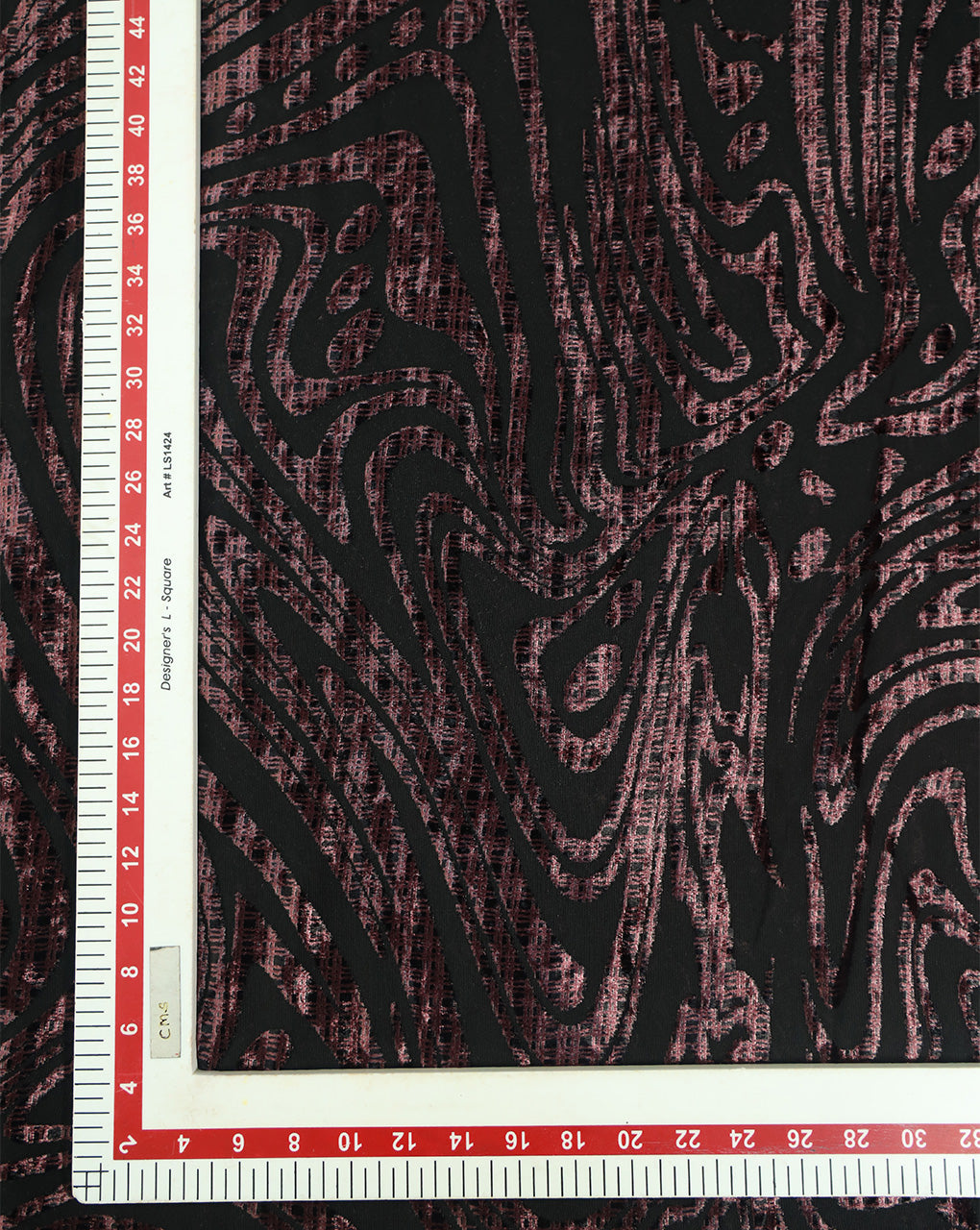 ABSTRACT PATTERN POLYESTER BRASSO VELVET FABRIC