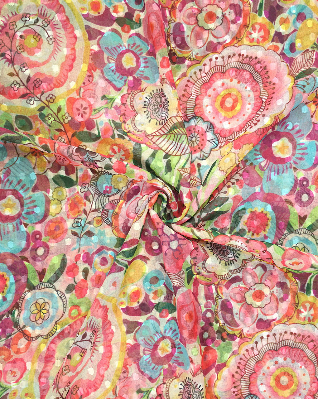 MULTICOLOR DIGITAL PRINTED FABRIC