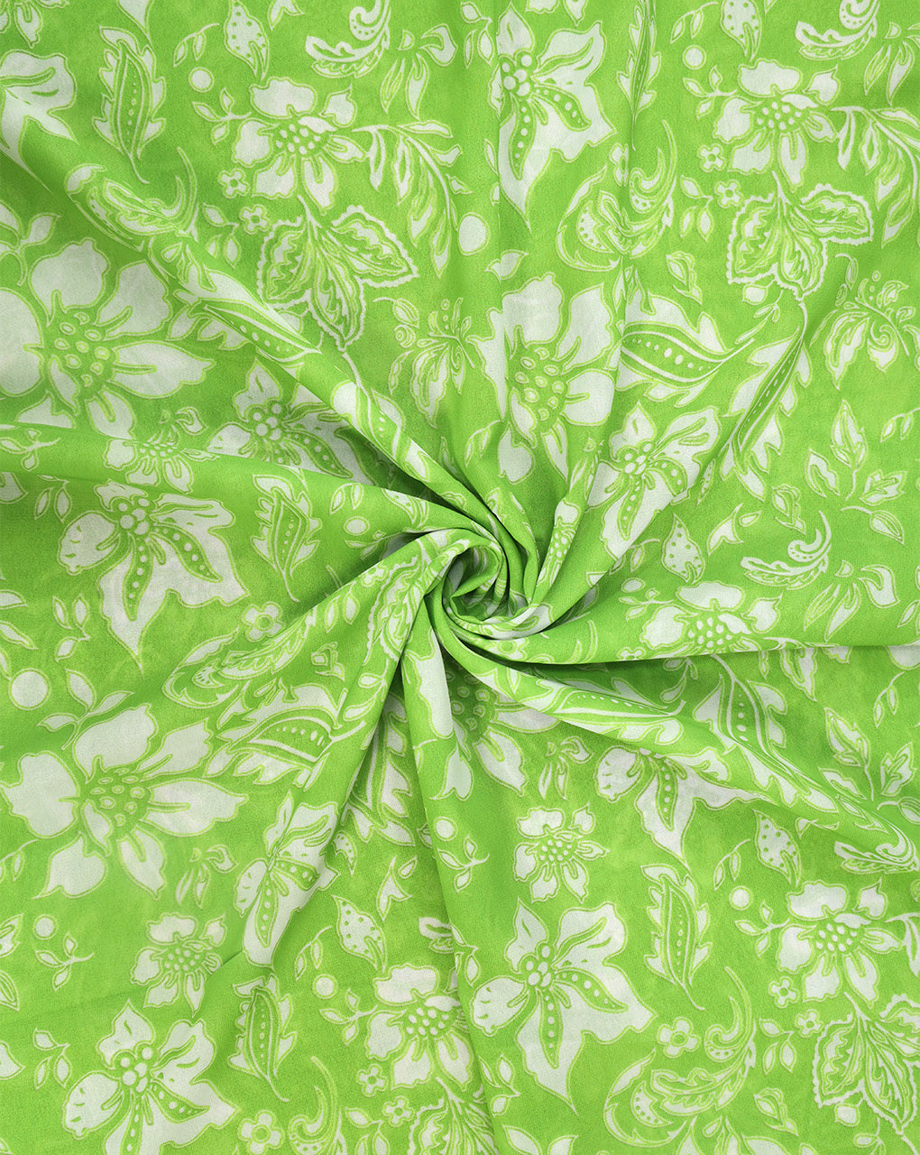 GREEN & WHITE DIGITAL PRINTED FABRIC