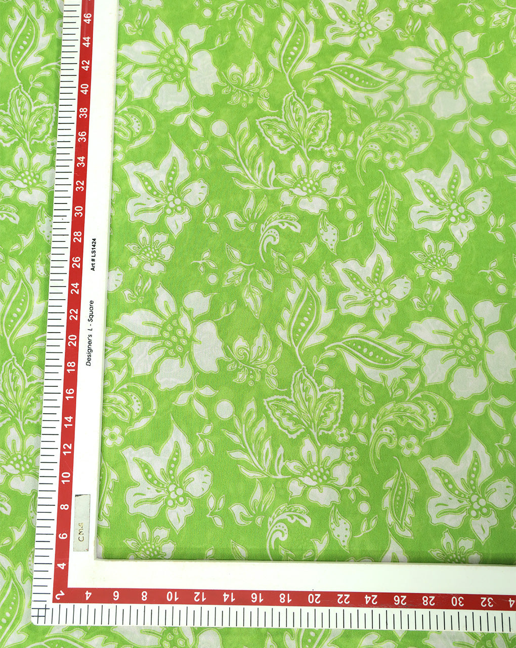 GREEN & WHITE DIGITAL PRINTED FABRIC