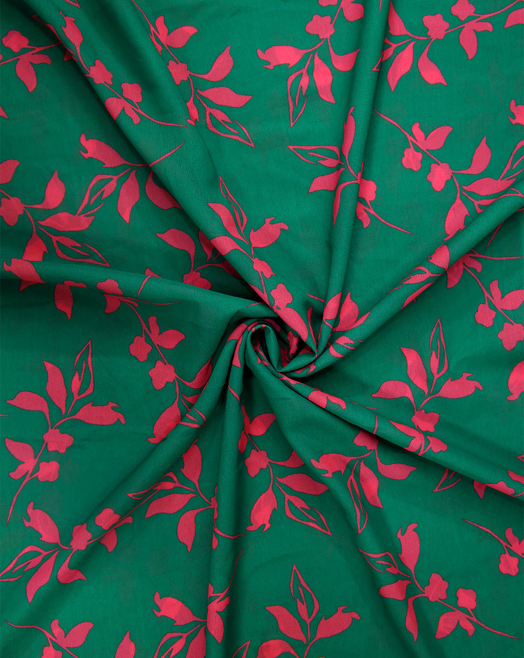 GREEN & PINK DIGITAL PRINTED FABRIC