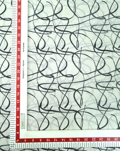 WHITE & BLACK DIGITAL PRINTED FABRIC