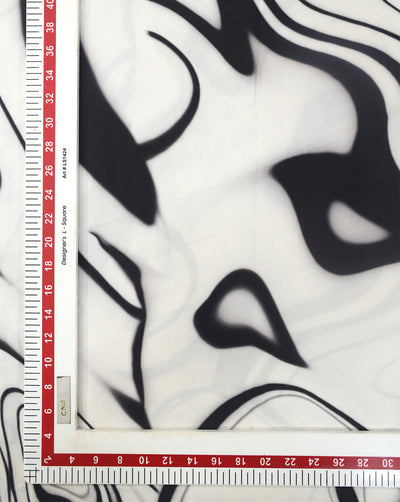 WHITE & BLACK DIGITAL PRINTED FABRIC