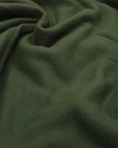 GREEN PLAIN POLYESTER FLEECE FABRIC