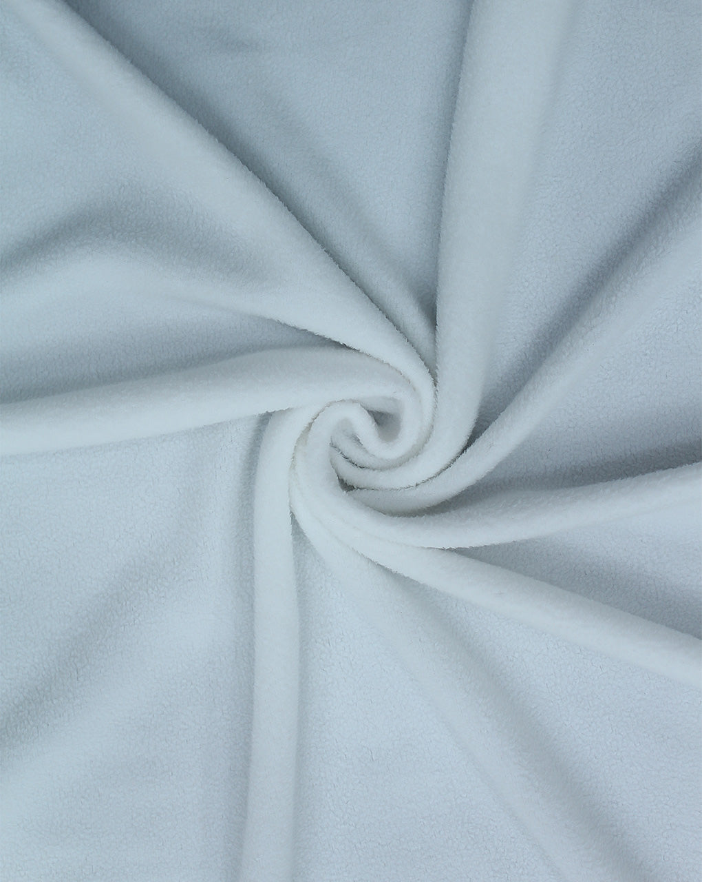 WHITE PLAIN POLYESTER FLEECE FABRIC