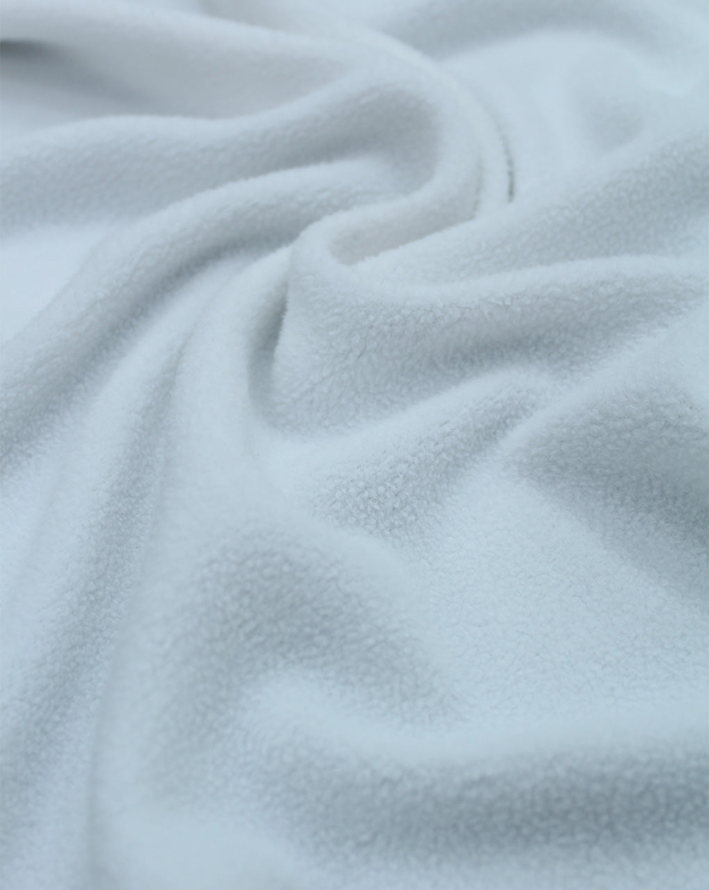 WHITE PLAIN POLYESTER FLEECE FABRIC