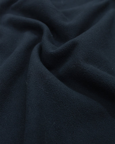 BLACK PLAIN POLYESTER FLEECE FABRIC