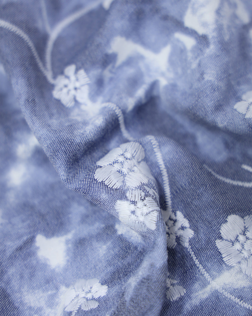 Denim Embroidery Fabric