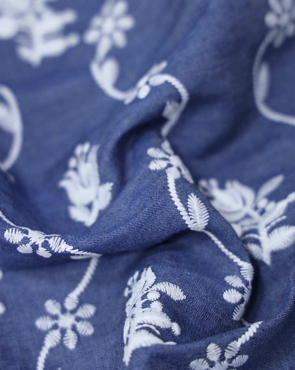 Denim Embroidery Fabric