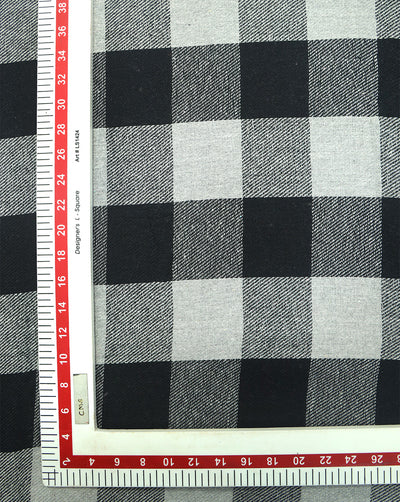 CHECKS PATTERN DENIM FABRIC FOR TROUSERS