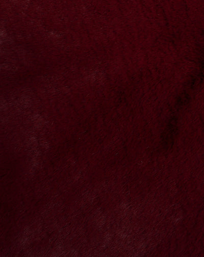 BURGUNDY ARTIFICIAL FUR FABRIC (WIDTH-58 INCHES)