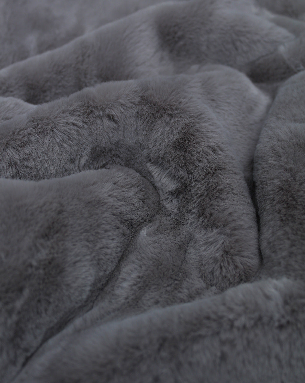 GRAY ARTIFICIAL FUR FABRIC (WIDTH-58 INCHES)