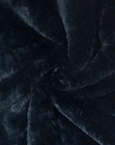 BLACK ARTIFICIAL FUR FABRIC 