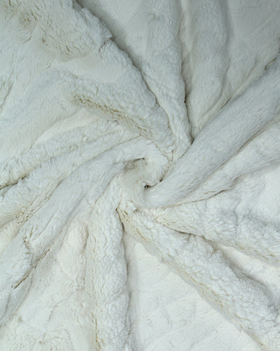 WHITE ARTIFICIAL FUR FABRIC (WIDTH-58 INCHES)