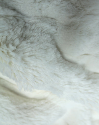 WHITE ARTIFICIAL FUR FABRIC (WIDTH-58 INCHES)