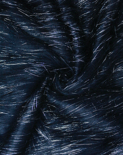 NAVY BLUE ARTIFICIAL FUR FABRIC (WIDTH-58 INCHES)