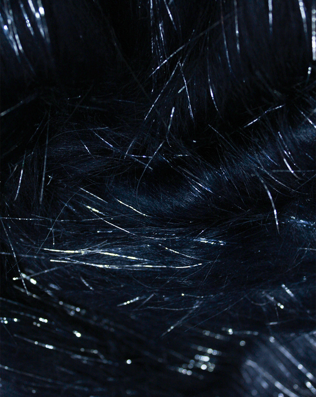 NAVY BLUE ARTIFICIAL FUR FABRIC (WIDTH-58 INCHES)