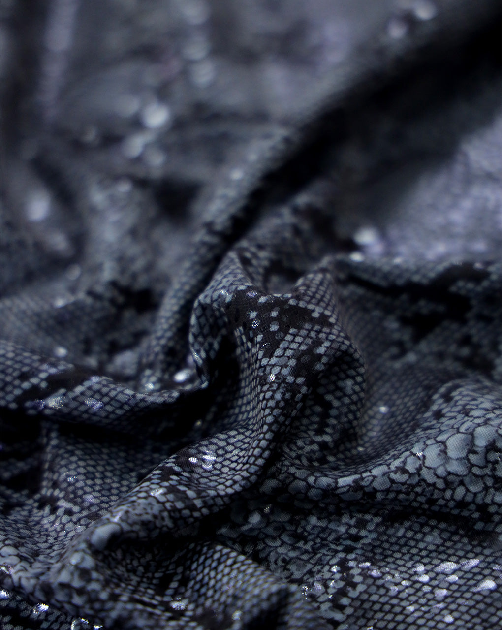 KNITTED FOIL SNAKE PRINT FABRIC