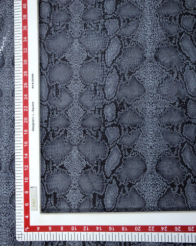 KNITTED FOIL SNAKE PRINT FABRIC