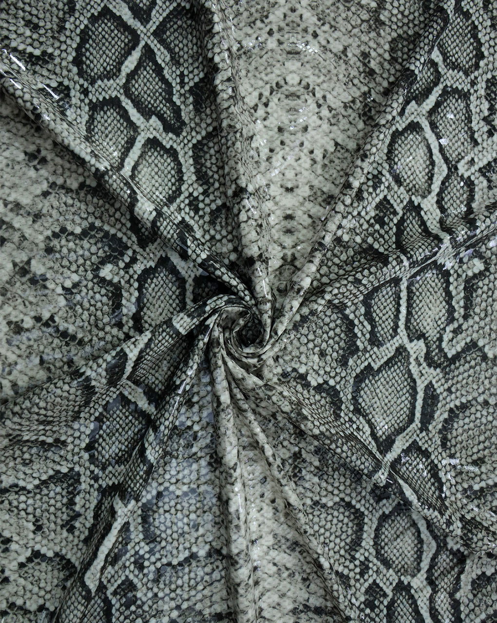 KNITTED FOIL SNAKE PRINT FABRIC