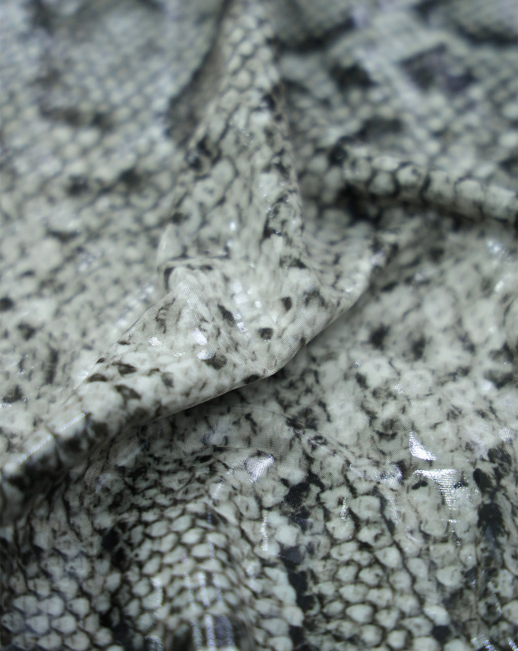 KNITTED FOIL SNAKE PRINT FABRIC