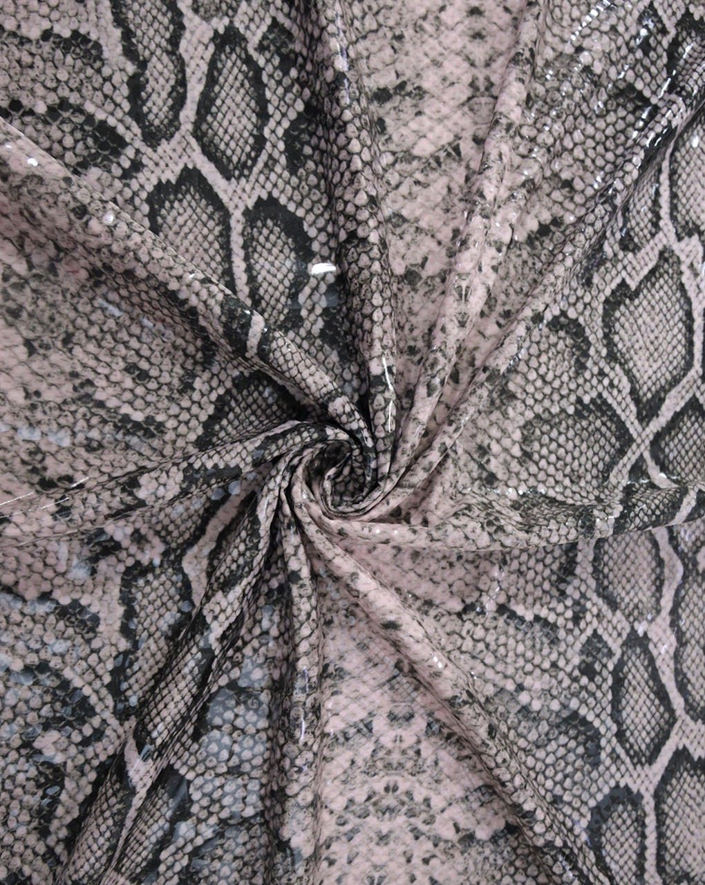 KNITTED FOIL SNAKE PRINT FABRIC