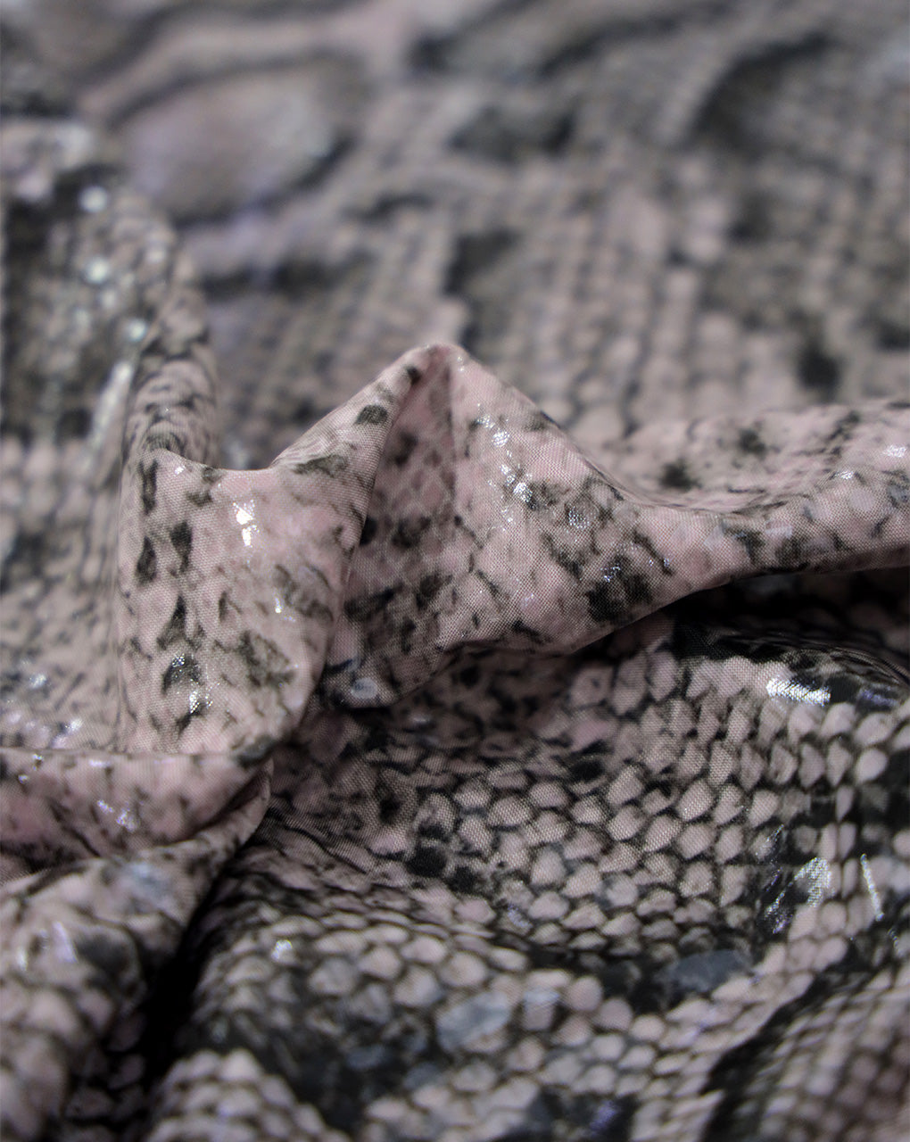 KNITTED FOIL SNAKE PRINT FABRIC