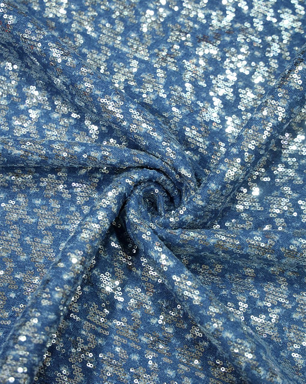 FANCY SEQUINES DENIM FABRIC FOR BOTTOM WEARS