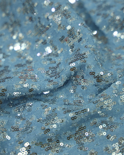 FANCY SEQUINES DENIM FABRIC FOR BOTTOM WEARS