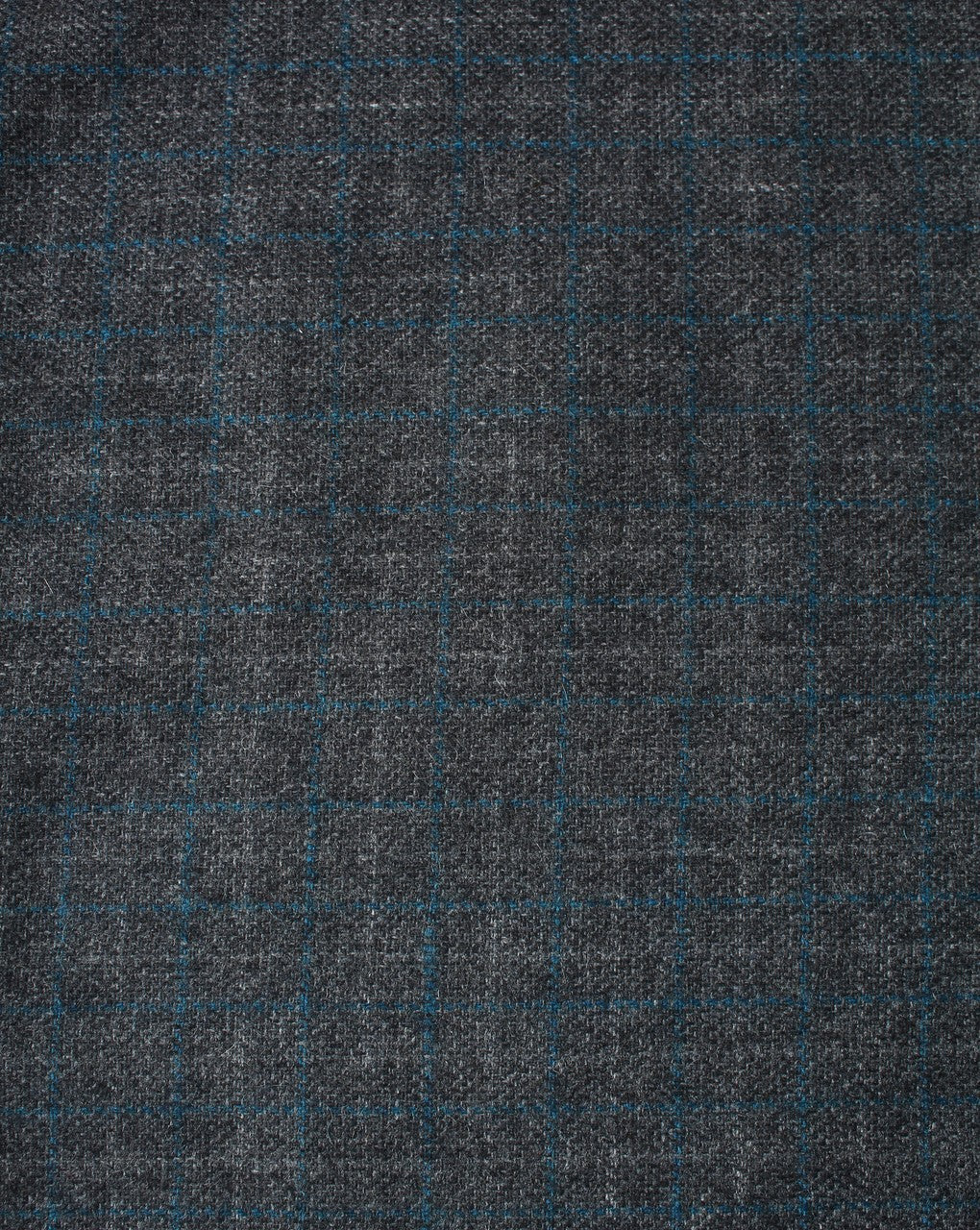 Black Checks Woolen Tweed Fabric