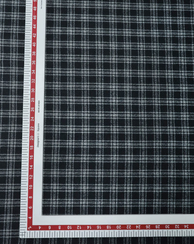 CHECKS WOOLEN TWEED FABRIC ( WIDTH 54 INCHES )