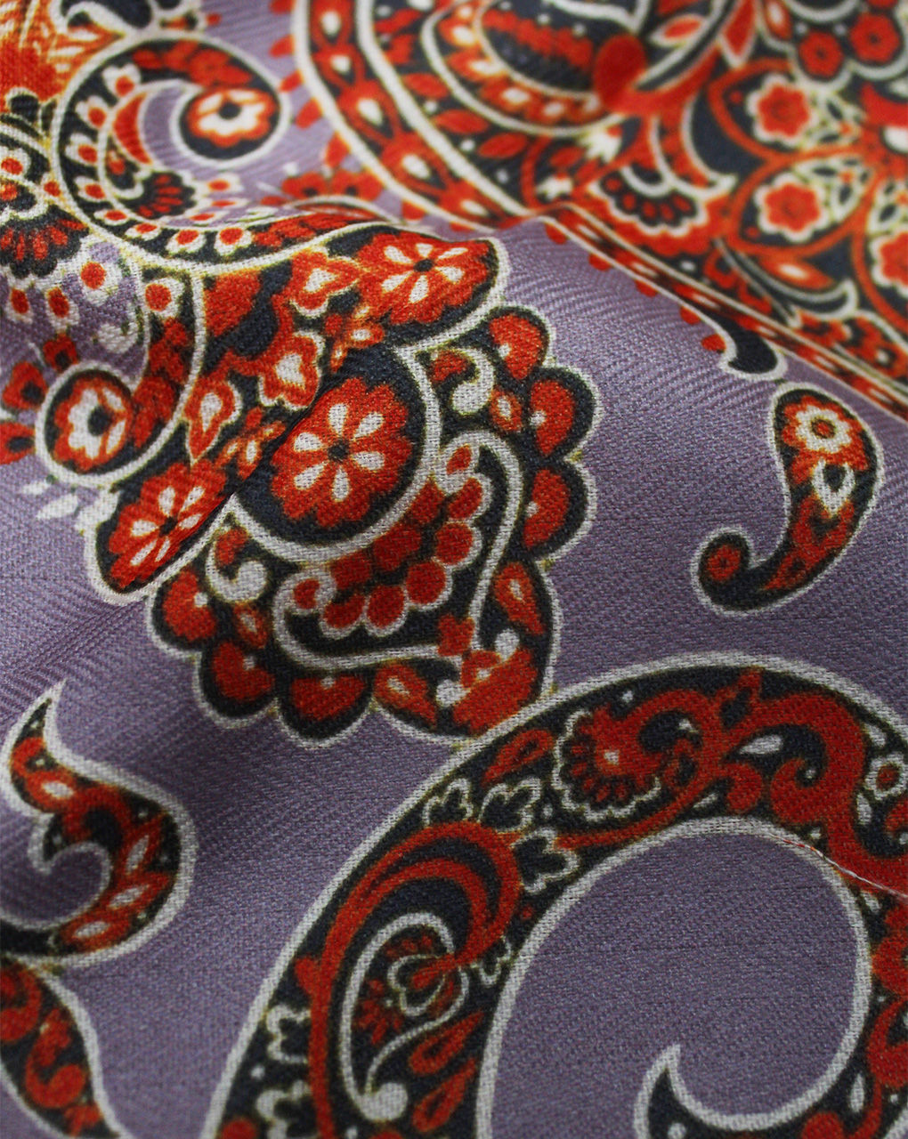 Purple Paisley Design Polyester Printed Fabric