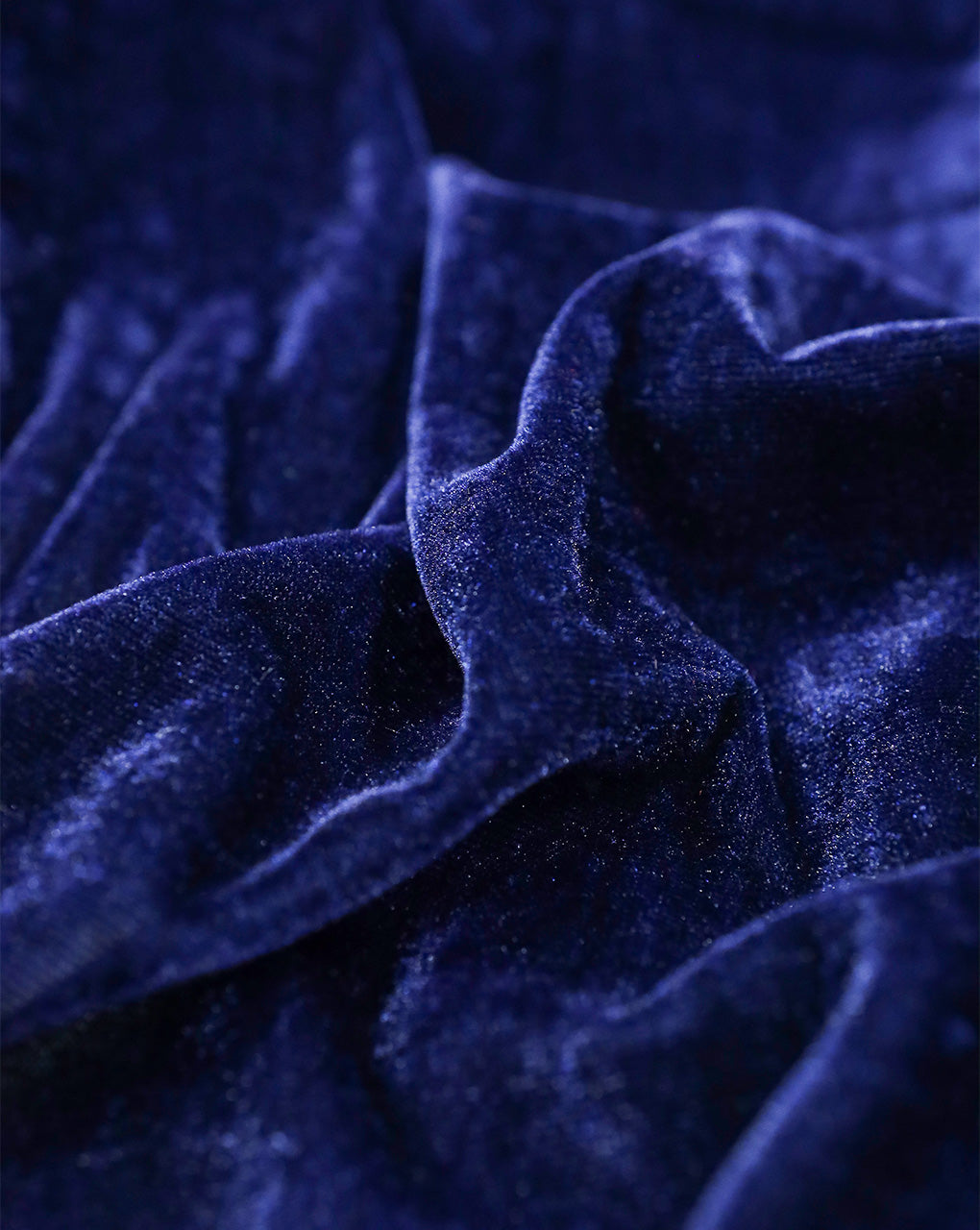 DARK BLUE PLAIN VELVET LYCRA FABRIC ( WIDTH 58 INCHES )