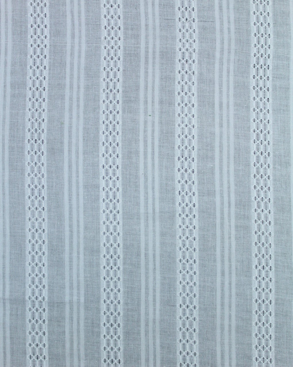 White Stripe Design Cotton Dobby Fabric