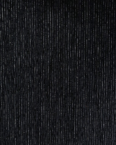 BLACK LUREX LYCRA POLYESTER PLEATED VELVET FABRIC 